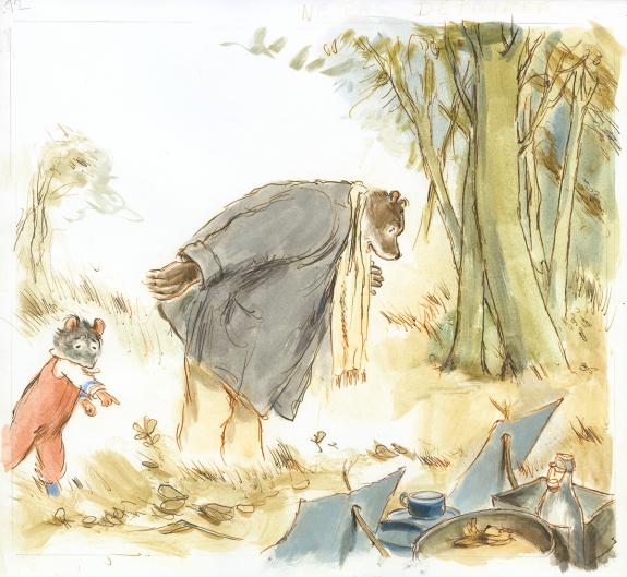 Gabrielle Vincent - Ernest et C&eacute;lestine, La Cabane, Illustra