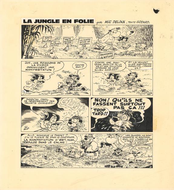 Delinx  Mic - La Jungle en folie , Planche originale - titre