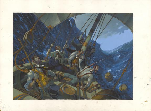 Fr&eacute;d&eacute;ric Pillot - Deux ans de vacances, Illustration origina