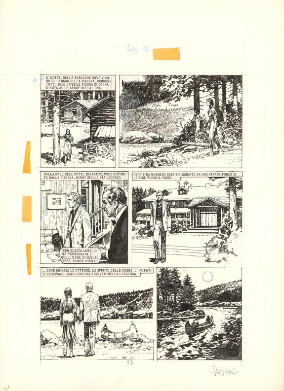 Paolo Serpieri - Planche originale n&deg;12, trace de correcteur