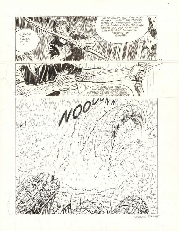 Corentin Rouge - Thorgal Saga, Wendigo, Planche originale n&deg;