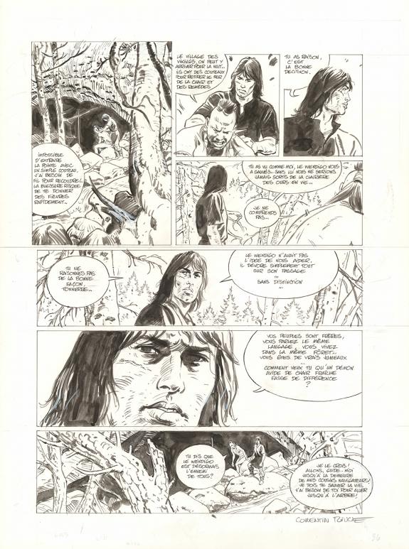 Corentin Rouge - Thorgal Saga, Wendigo, Planche originale n&deg;