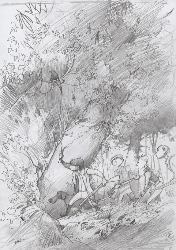 Fr&eacute;d&eacute;ric Pillot - Deux ans de vacances, Crayonn&eacute; pr&eacute;paratoir