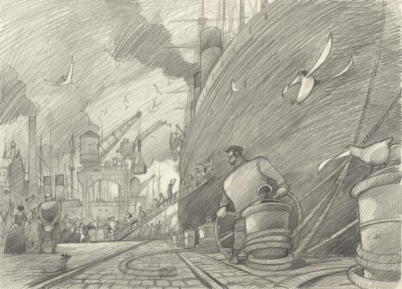 Fr&eacute;d&eacute;ric Pillot - Deux ans de vacances, Crayonn&eacute; pr&eacute;paratoir