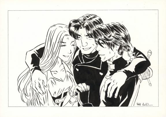 Patricia  Lyfoung  - La Rose &eacute;carlate , Illustration origina