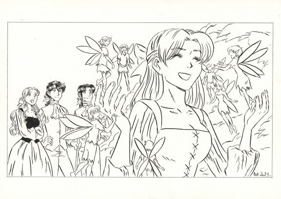 Patricia  Lyfoung  - La Rose &eacute;carlate , Illustration origina