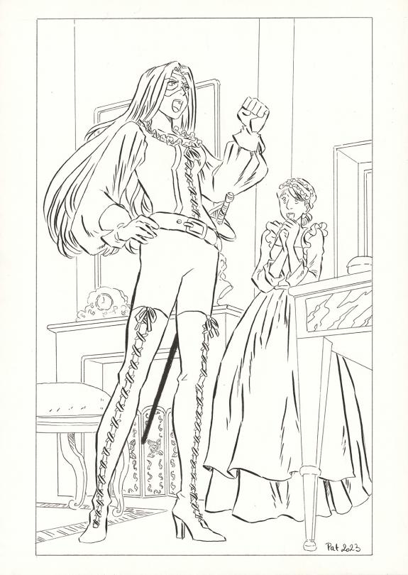 Patricia  Lyfoung  - La Rose &eacute;carlate , Illustration origina