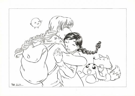 Patricia  Lyfoung  - La Rose &eacute;carlate , Illustration origina