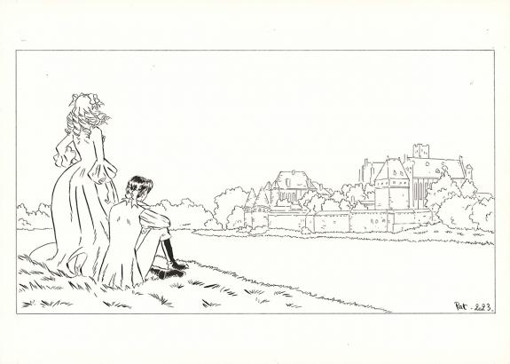 Patricia  Lyfoung  - La Rose &eacute;carlate , Illustration origina