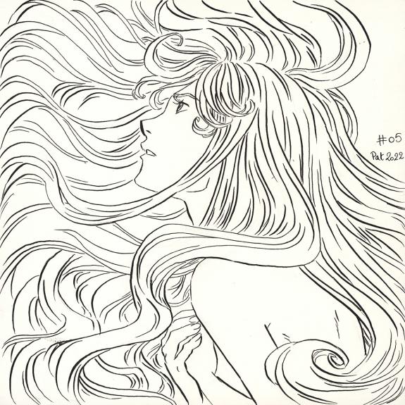 Patricia  Lyfoung  - La Rose &eacute;carlate , Illustration origina