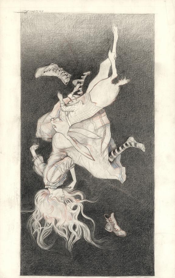 Daria Schmitt - In rabbit hole, Illustration originale r&eacute;ali