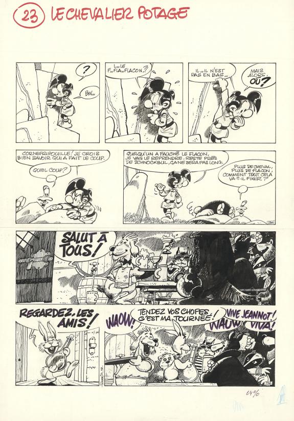 Jean-Claude Fournier - Bizu, Le Chevalier potage, Planche or