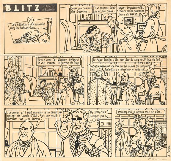 Jean-Claude Floc'h - Blitz, Planche originale num&eacute;rot&eacute;e 21, 