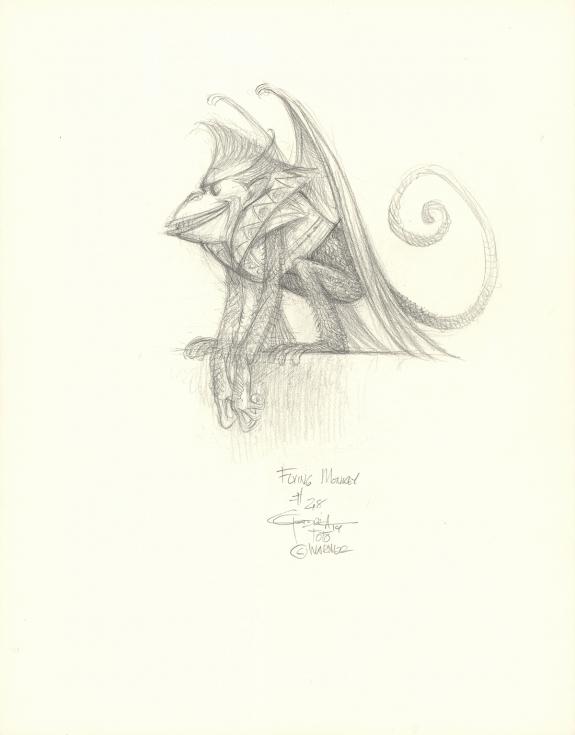 Carter Goodrich - Illustration originale, Flying Monkey. Cha