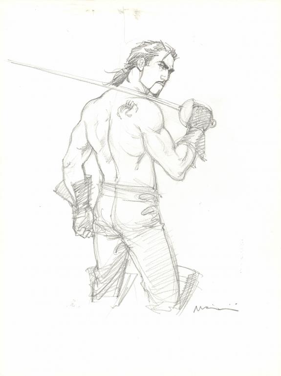 Enrico Marini - Le Scorpion, Crayonn&eacute; origonal