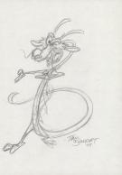 Tom Bancroft  - Crayonn&eacute; original de design de Mushu pour le