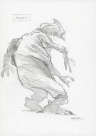 Manchu - Lot de neuf croquis de cr&eacute;atures : Kears, H&eacute;b&eacute;-ty, 