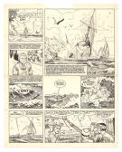 Victor Hubinon - Barbe-Rouge, D&eacute;fi au Roy, Planche originale