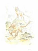 Grun - Les Hautes Herbes, Illustration originale pr&eacute;sente da