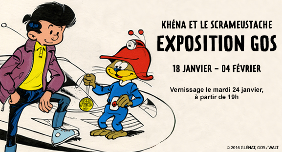 Exposition Gos - Kh�na et le Scrameustache - du 18 janvier au 04 f�vrier 2017